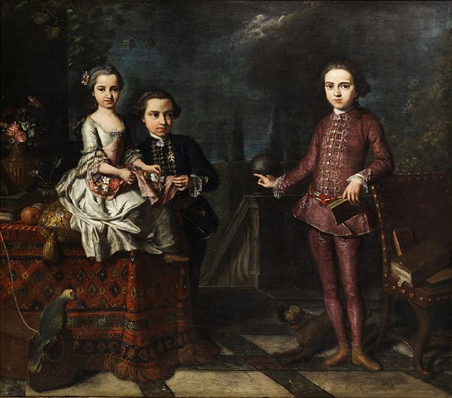 Giuseppe Bonito Portrait of three noble children Sweden oil painting art